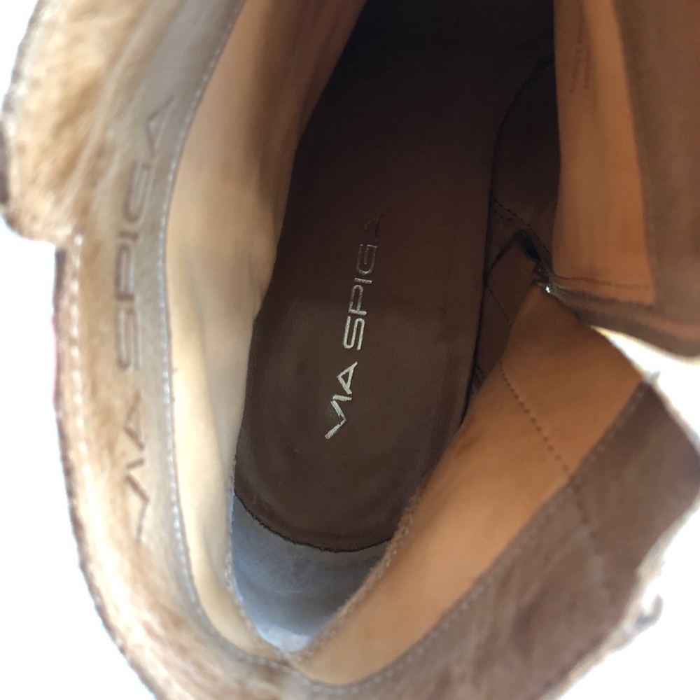 Via Spiga Suede Ankle Healed Boots - Picture 5 of 9